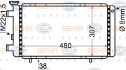 8MK 376 705-781 HELLA chladič motora 8MK 376 705-781 HELLA