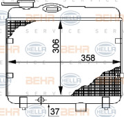 8MK 376 706-301 HELLA chladič motora 8MK 376 706-301 HELLA