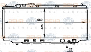 8MK 376 706-701 HELLA chladič motora 8MK 376 706-701 HELLA