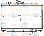 8MK 376 706-711 HELLA chladič motora 8MK 376 706-711 HELLA