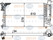 8MK 376 707-021 HELLA chladič motora 8MK 376 707-021 HELLA