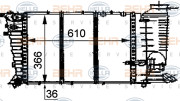 8MK 376 707-281 HELLA chladič motora 8MK 376 707-281 HELLA