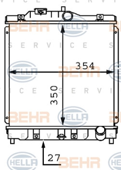 8MK 376 707-551 HELLA chladič motora 8MK 376 707-551 HELLA