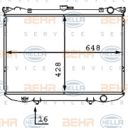 8MK 376 707-561 HELLA chladič motora 8MK 376 707-561 HELLA