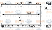 8MK 376 708-111 HELLA chladič motora 8MK 376 708-111 HELLA