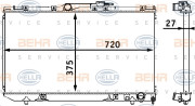 8MK 376 708-121 HELLA chladič motora 8MK 376 708-121 HELLA