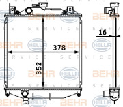 8MK 376 708-201 HELLA chladič motora 8MK 376 708-201 HELLA