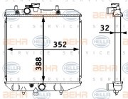 8MK 376 708-281 HELLA chladič motora 8MK 376 708-281 HELLA