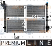 8MK 376 709-031 HELLA chladič motora 8MK 376 709-031 HELLA