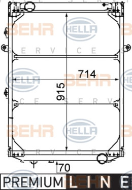 8MK 376 709-561 HELLA chladič motora 8MK 376 709-561 HELLA