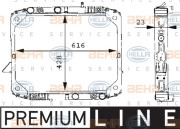 8MK 376 709-701 HELLA chladič motora 8MK 376 709-701 HELLA