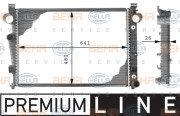 8MK 376 710-281 HELLA chladič motora 8MK 376 710-281 HELLA