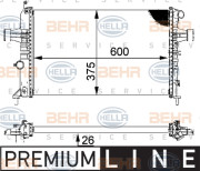 8MK 376 710-311 HELLA chladič motora 8MK 376 710-311 HELLA