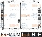 8MK 376 711-151 HELLA chladič motora 8MK 376 711-151 HELLA