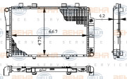 8MK 376 711-161 HELLA chladič motora 8MK 376 711-161 HELLA