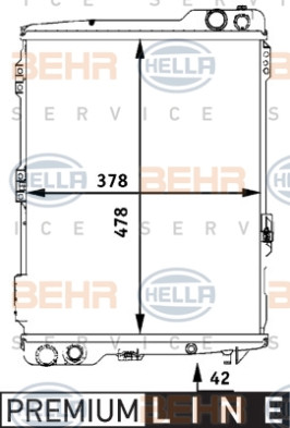 8MK 376 711-281 HELLA chladič motora 8MK 376 711-281 HELLA