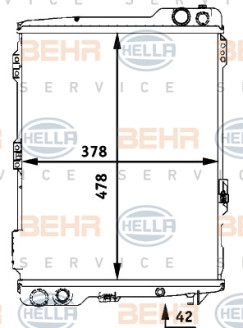 8MK 376 711-284 HELLA chladič motora 8MK 376 711-284 HELLA