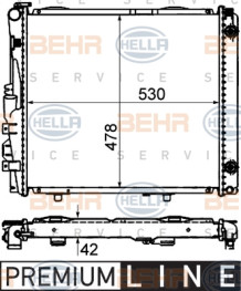 8MK 376 712-421 HELLA chladič motora 8MK 376 712-421 HELLA