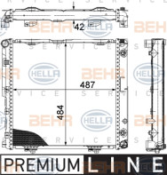 8MK 376 712-431 HELLA chladič motora 8MK 376 712-431 HELLA