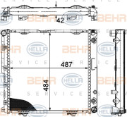 8MK 376 712-434 HELLA chladič motora 8MK 376 712-434 HELLA