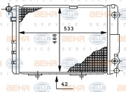 8MK 376 712-454 HELLA chladič motora 8MK 376 712-454 HELLA