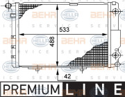 8MK 376 712-461 HELLA chladič motora 8MK 376 712-461 HELLA