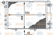 8MK 376 712-464 HELLA chladič motora 8MK 376 712-464 HELLA