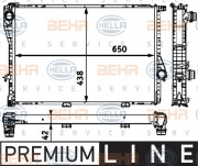 8MK 376 712-501 HELLA chladič motora 8MK 376 712-501 HELLA