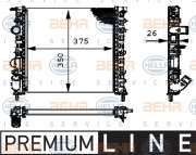 8MK 376 712-631 HELLA chladič motora 8MK 376 712-631 HELLA