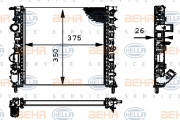 8MK 376 712-634 HELLA chladič motora 8MK 376 712-634 HELLA