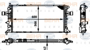 8MK 376 713-021 HELLA chladič motora 8MK 376 713-021 HELLA