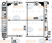 8MK 376 713-064 HELLA chladič motora 8MK 376 713-064 HELLA