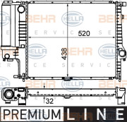 8MK 376 713-081 HELLA chladič motora 8MK 376 713-081 HELLA