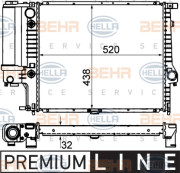 8MK 376 713-101 HELLA chladič motora 8MK 376 713-101 HELLA