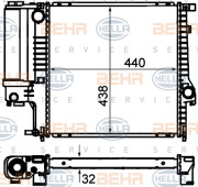 8MK 376 713-124 HELLA chladič motora 8MK 376 713-124 HELLA