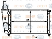 8MK 376 713-381 HELLA chladič motora 8MK 376 713-381 HELLA