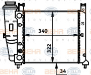 8MK 376 713-491 HELLA chladič motora 8MK 376 713-491 HELLA