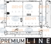 8MK 376 713-631 HELLA chladič motora 8MK 376 713-631 HELLA