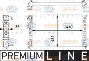 8MK 376 713-741 HELLA chladič motora 8MK 376 713-741 HELLA