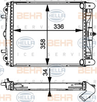 8MK 376 713-794 HELLA chladič motora 8MK 376 713-794 HELLA