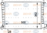 8MK 376 714-241 HELLA chladič motora 8MK 376 714-241 HELLA