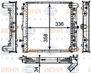 8MK 376 714-294 HELLA chladič motora 8MK 376 714-294 HELLA