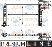 8MK 376 714-321 HELLA chladič motora 8MK 376 714-321 HELLA