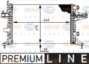 8MK 376 714-341 Chladič, chlazení motoru BEHR HELLA SERVICE *** PREMIUM LINE *** HELLA