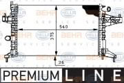 8MK 376 714-361 HELLA chladič motora 8MK 376 714-361 HELLA