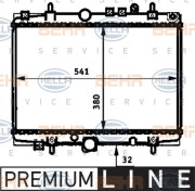 8MK 376 714-401 HELLA chladič motora 8MK 376 714-401 HELLA