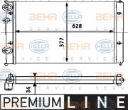 8MK 376 714-441 Chladič, chlazení motoru BEHR HELLA SERVICE *** PREMIUM LINE *** HELLA