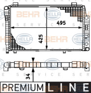 8MK 376 714-551 HELLA chladič motora 8MK 376 714-551 HELLA