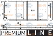 8MK 376 714-561 HELLA chladič motora 8MK 376 714-561 HELLA