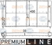 8MK 376 715-011 HELLA chladič motora 8MK 376 715-011 HELLA